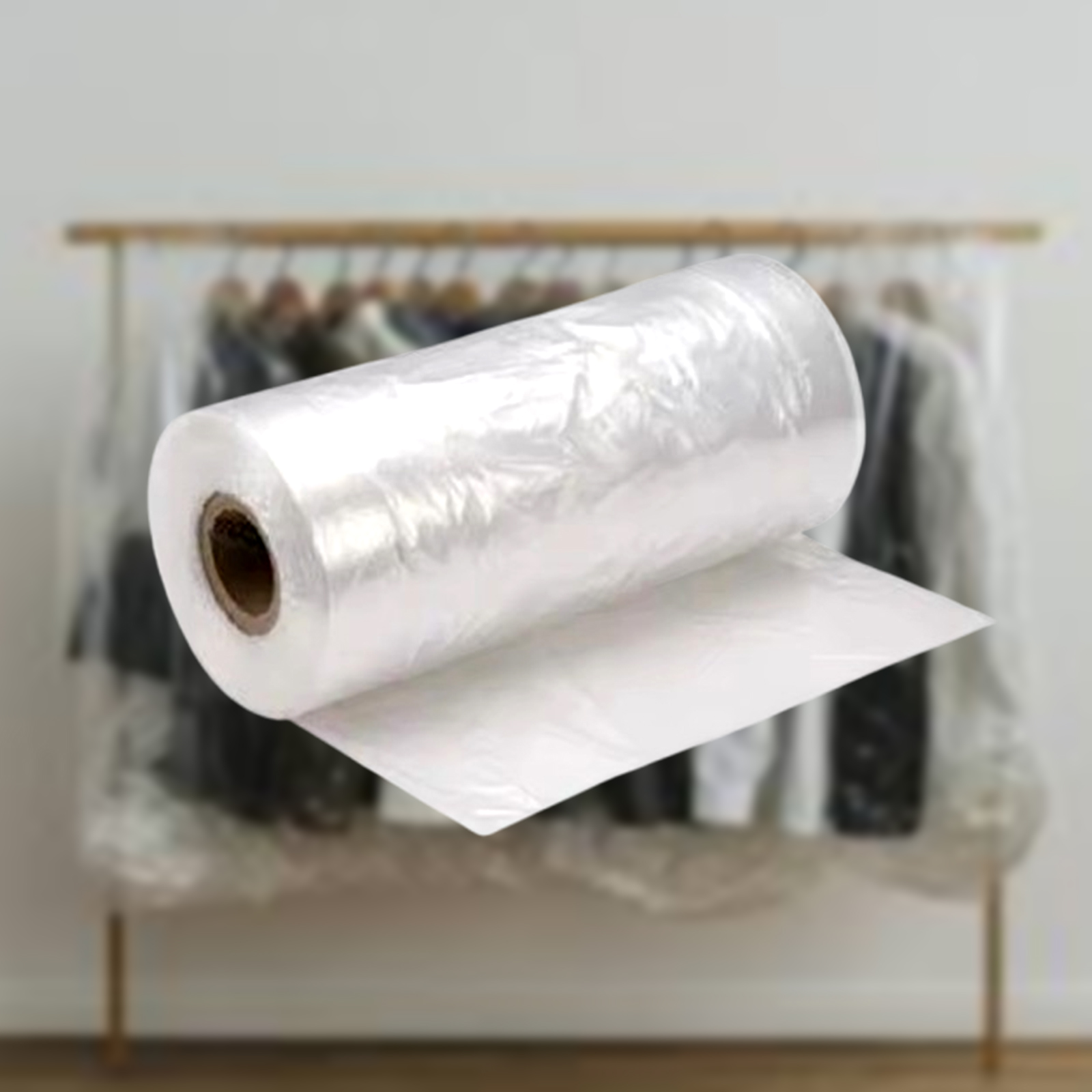 80 Gauge – Continuous & Perforated Polythene Garment Roll 12.5 KG All Sizes